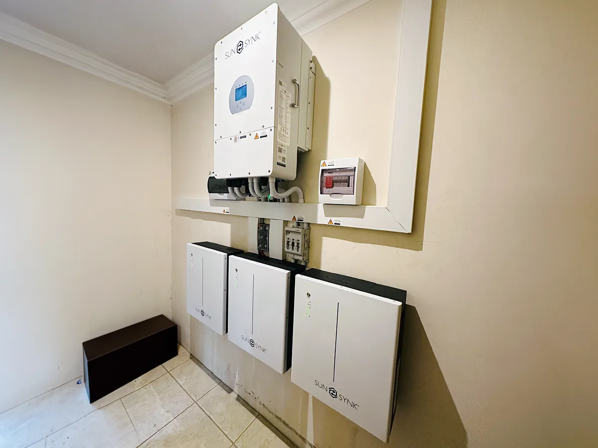 installed residential solar system